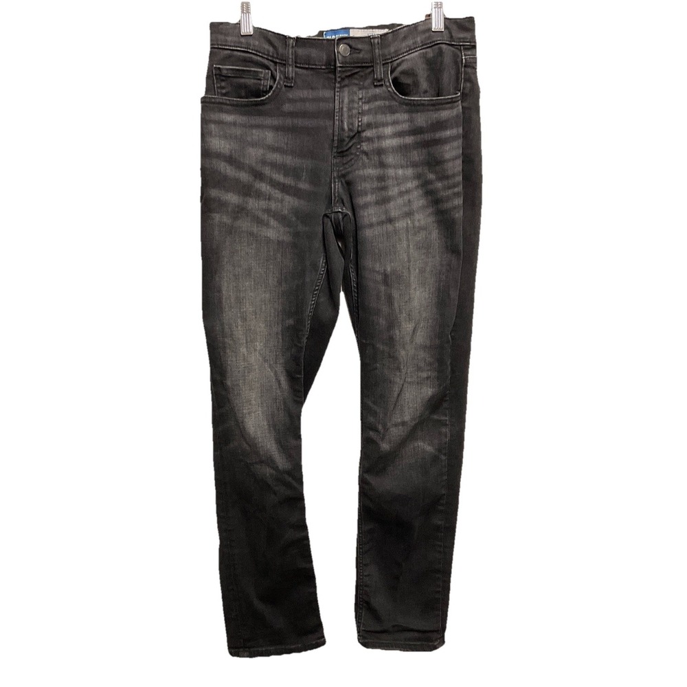 Old Navy Men's  Straight Black Denim Jeans Size 30x32 (Actual Size 30x 31.5")